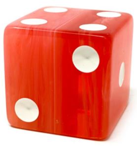 Tropical Colors Dice Collection: Watermelon Color 2" Tropical Dice, per pair main image